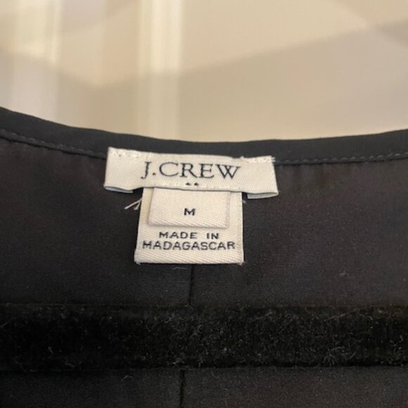 J.Crew Factory Black Ruffle Sleeve Mini Dress, Size Medium - Picture 4 of 7